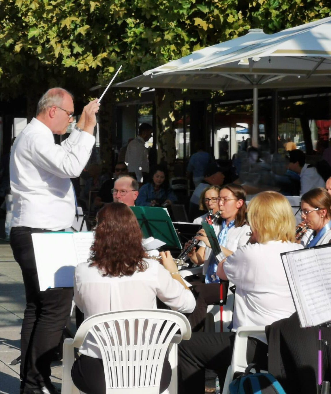 Hohes Holz des Großen Orchesters beim Unterhaltungsauftritt zum BSM-Jubiläum in Saarlouis - September 2025