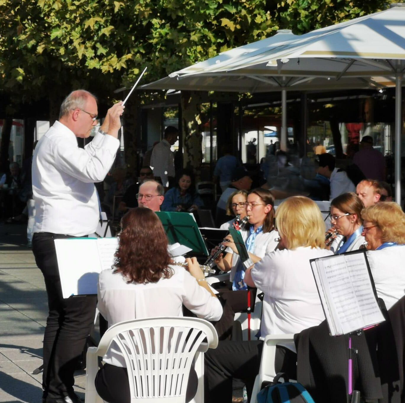 Hohes Holz des Großen Orchesters beim Unterhaltungsauftritt zum BSM-Jubiläum in Saarlouis - September 2025